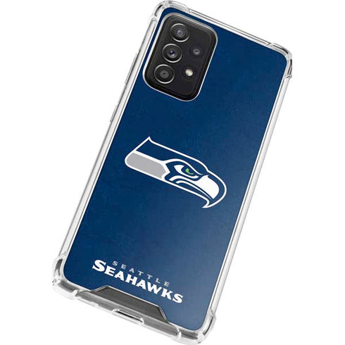 NFL Seattle Seahawks Distressed Galaxy A52 5G Clear Case